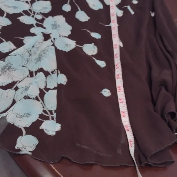 Studio Y Y2K  Floral V-Neck Dress in Brown and Blue size 7/8 - Picture 13 of 16